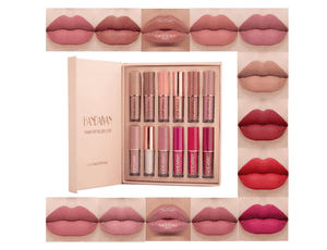 12 Colors Matte Nude Lipstick Set, Makeup Gift Box