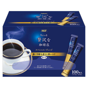 AGF Instant Black Coffee Packets Coffee Shop Blend 100 Sticks - YOYO JAPAN
