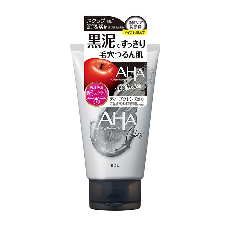 AHA Cleansing Research Black Clay 3-in-1 Facial Cleanser 120g - YOYO JAPAN