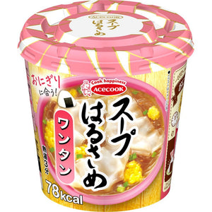Acecook Harusame Glass Noodles & Wonton Dumpling Soup 22g (Pack of 6) - YOYO JAPAN