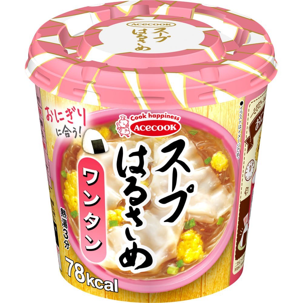 Acecook Harusame Glass Noodles & Wonton Dumpling Soup 22g (Pack of 6) - YOYO JAPAN