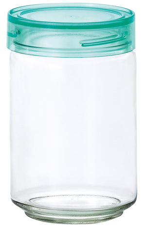 Aderia 1000Ml Green Cosmetic Glass Canister Airtight Container Made In Japan - Seasoning Jar Coffee Beans Storage M6634 - YOYO JAPAN