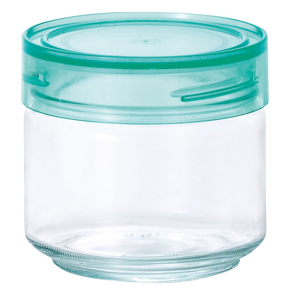 Aderia 500Ml Green Cosmetic Box Made In Japan Glass Canister Airtight Seasoning Jar Coffee Beans M6626 - YOYO JAPAN