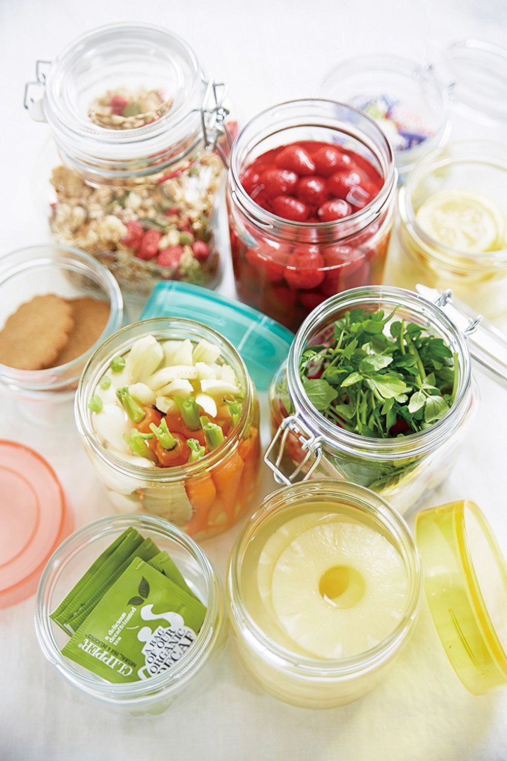 Aderia 500Ml Green Cosmetic Box Made In Japan Glass Canister Airtight Seasoning Jar Coffee Beans M6626 - YOYO JAPAN