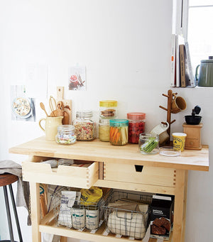 Aderia 500Ml Green Cosmetic Box Made In Japan Glass Canister Airtight Seasoning Jar Coffee Beans M6626 - YOYO JAPAN