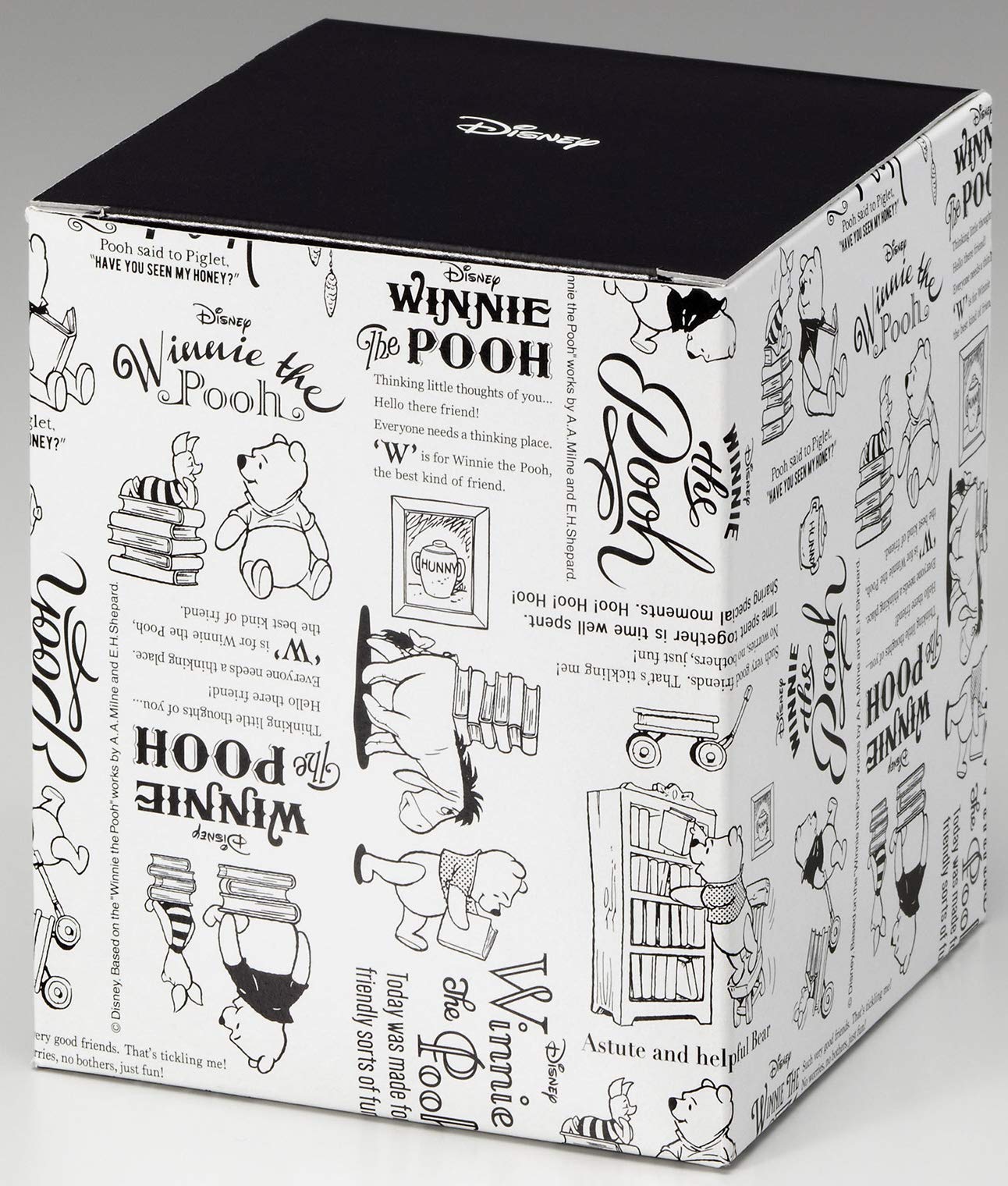 Aderia Japan Disney Winnie The Pooh & Piglet 680Ml Cosmetic Box Storage Container Glass Canister Sealed Coffee Beans 1772 - YOYO JAPAN