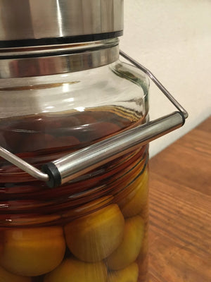 Aderia Japan 5L Cosmetic Box Plum Wine Bottle Storage Container Stainless Cap Glass Canister Airtight Coffee Beans 817 - YOYO JAPAN