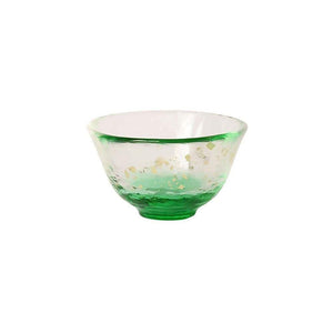 Aderia Hand-Blown Japan Sake Glass 50Ml Green Tsugaru Vidro - YOYO JAPAN