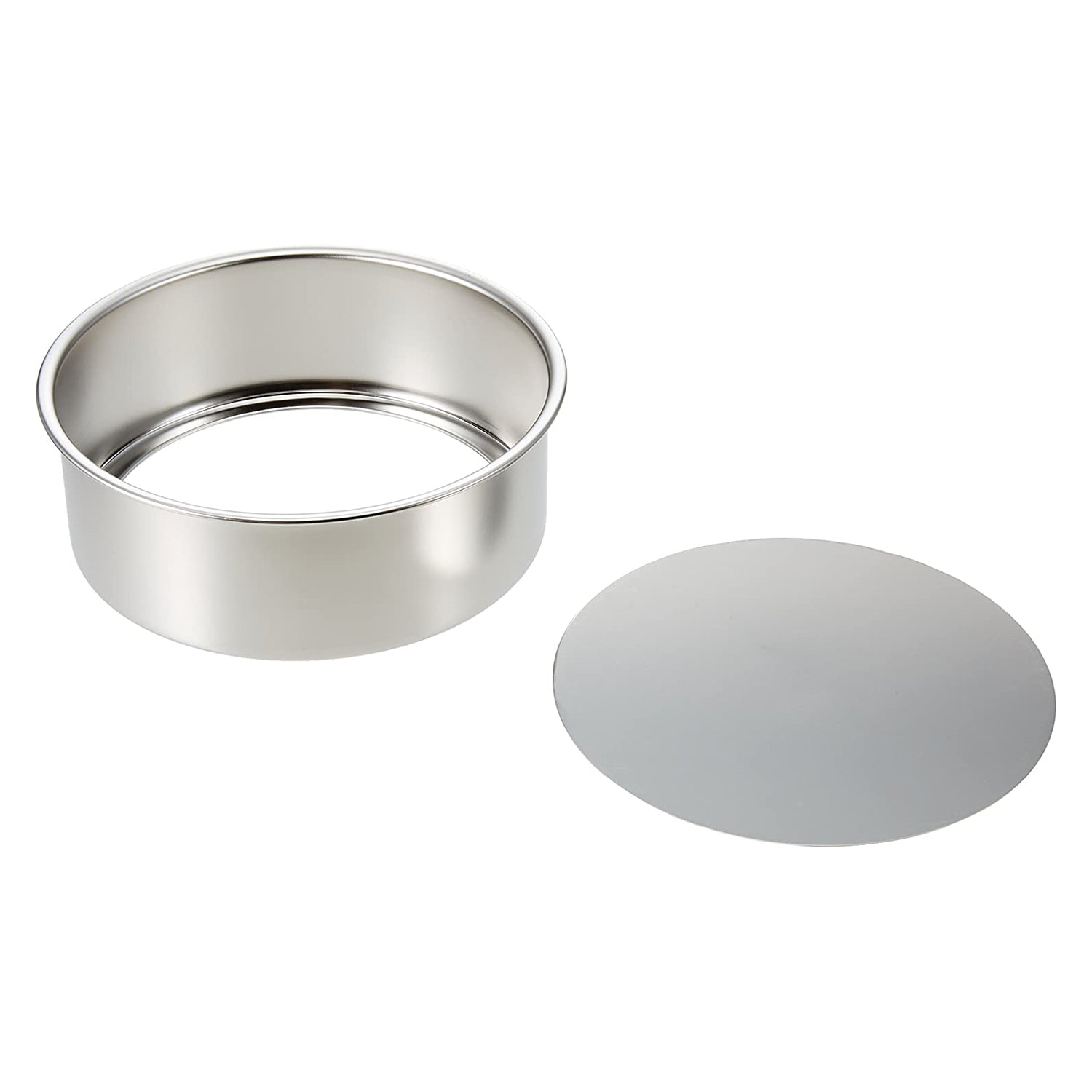 Akagawa Kibutsu Stainless Steel Round Cake Pan With Removable Bottom 21cm - YOYO JAPAN