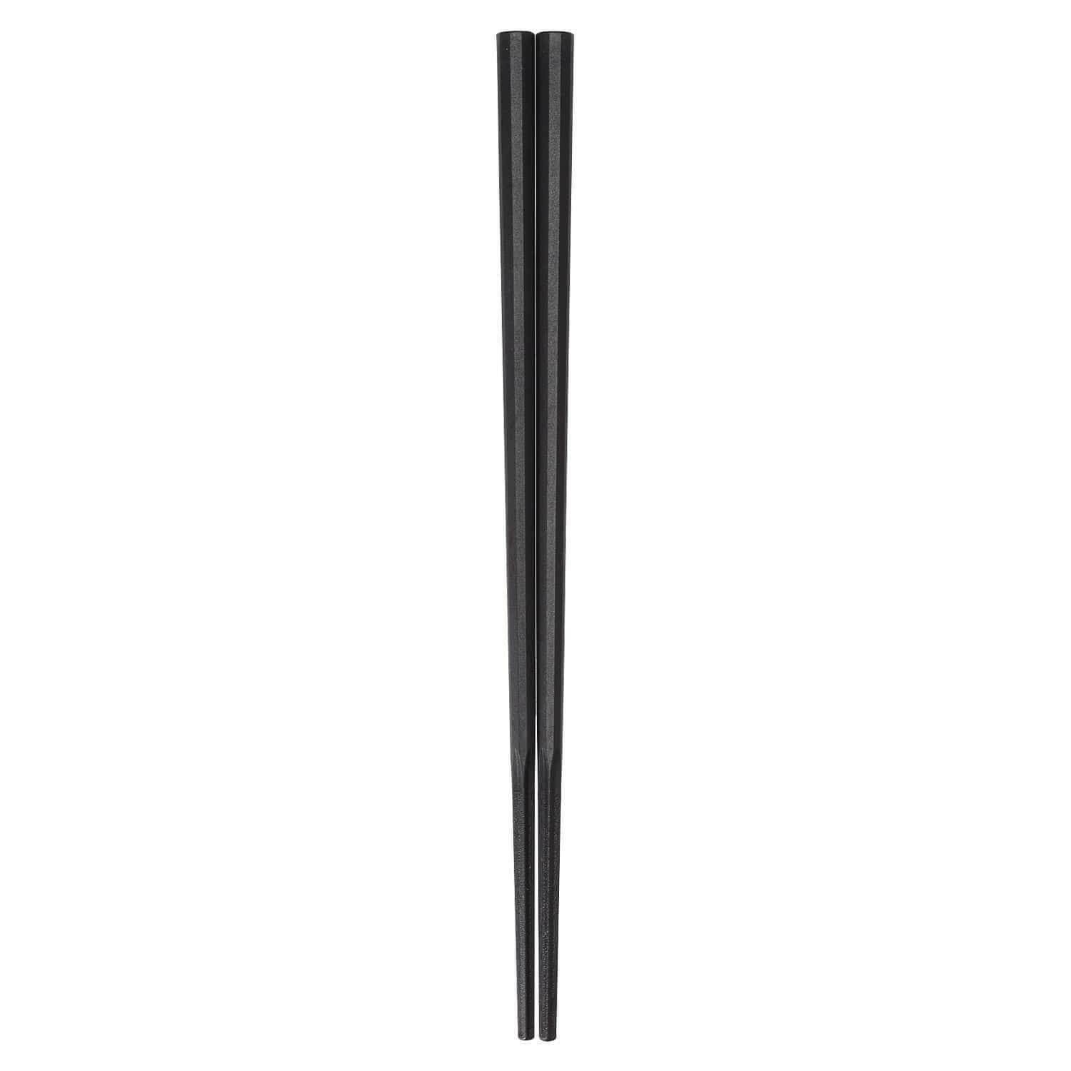 Akebono 24Cm Decagonal Non-Slip Japan Noodle Chopsticks Black - YOYO JAPAN