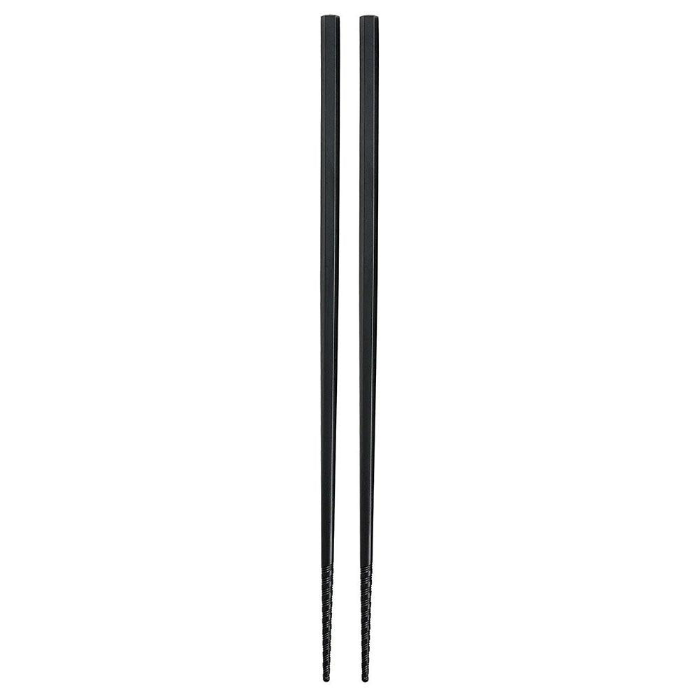 Akebono Hexagonal Tornado Line Chopsticks Black - 24cm - YOYO JAPAN