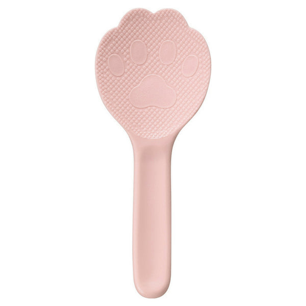 Akebono Non-Stick Kitty Cat Paw Shamoji Rice Spatula Cat Paw (19.2cm) - Pink - YOYO JAPAN