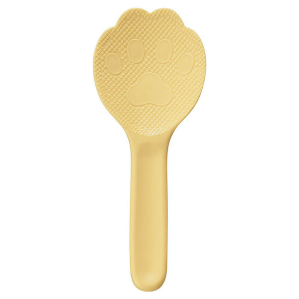 Akebono Non-Stick Kitty Cat Paw Shamoji Rice Spatula Cat Paw (19.2cm) - Yellow - YOYO JAPAN
