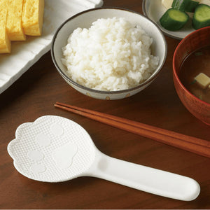 Akebono Non-Stick Kitty Cat Paw Shamoji Rice Spatula Cat Paw (19.2cm) - Yellow - YOYO JAPAN