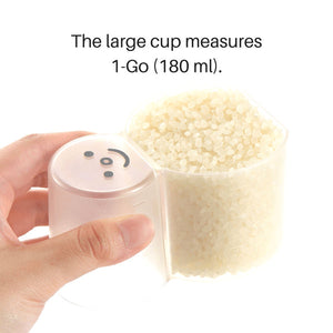 Akebono Snowman Double-Sided Rice Measuring Cup 0.5-Go & 1-Go - YOYO JAPAN