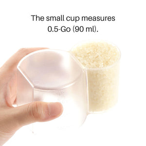 Akebono Snowman Double-Sided Rice Measuring Cup 0.5-Go & 1-Go - YOYO JAPAN