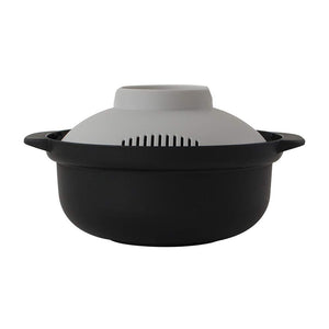 &Amp;Ne Rakuchin Microwave Pot Recopo Nim-118-Bk Japan - YOYO JAPAN