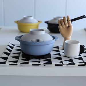 &Amp;Ne Rakuchin Microwave Pot Recopo Nim-118-Bk Japan - YOYO JAPAN