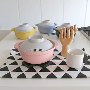 &Amp;Ne Rakuchin Convenient Microwave Pot Japan Recopo Pink Nim-118-Pk - YOYO JAPAN