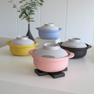 &Amp;Ne Rakuchin Convenient Microwave Pot Japan Recopo Pink Nim-118-Pk - YOYO JAPAN