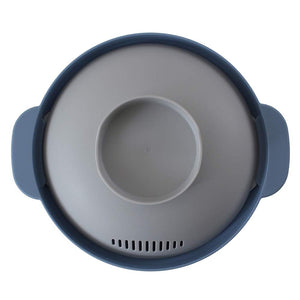 &Amp;Ne Rakuchin Convenient Microwave Pot Japan Easy Recipes Recopo Nim-118-Bl Blue - YOYO JAPAN