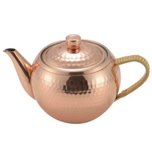 Asahi Japan Copper Kyusu Teapot W/ Filter 345Ml Rattan Handle - YOYO JAPAN