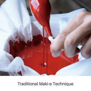 Asahi Shi-Moa Maki-E Akafuji-Ni-Tsuru Double-Wall Sake Cup 58Ml - YOYO JAPAN