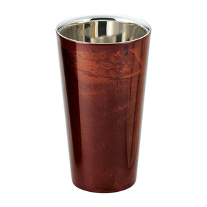 Asahi Japan Yamanaka Urushi Lacquer Double-Wall Cooler Glass 270Ml Red (Gift-Boxed) - YOYO JAPAN