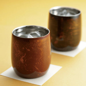 Asahi Yamanaka Urushi Lacquered Double-Wall Round Glass 250Ml Red Japan (Gift-Boxed) - YOYO JAPAN