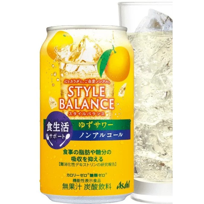 Asahi Style Balance Non Alcoholic Yuzu Sour Mocktail Can 350ml - YOYO JAPAN