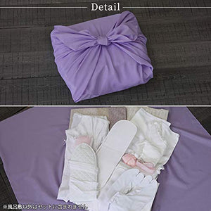 Awawa Furoshiki Japan Large Size 100Cm G: Purple Polyester Plain - YOYO JAPAN