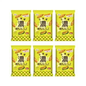 Befco Roasted Hokkaido Corn Flavor Senbei Oval Rice Crackers 51g (Pack of 6) - YOYO JAPAN