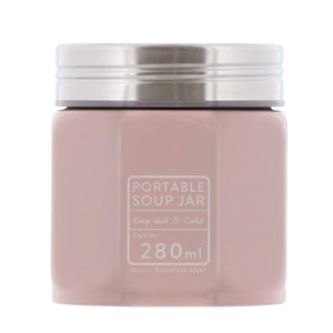 Bestco Lunch Jar Thermal Insulation 280Ml Warm Pink Octogone Nd-8235 Japan - YOYO JAPAN