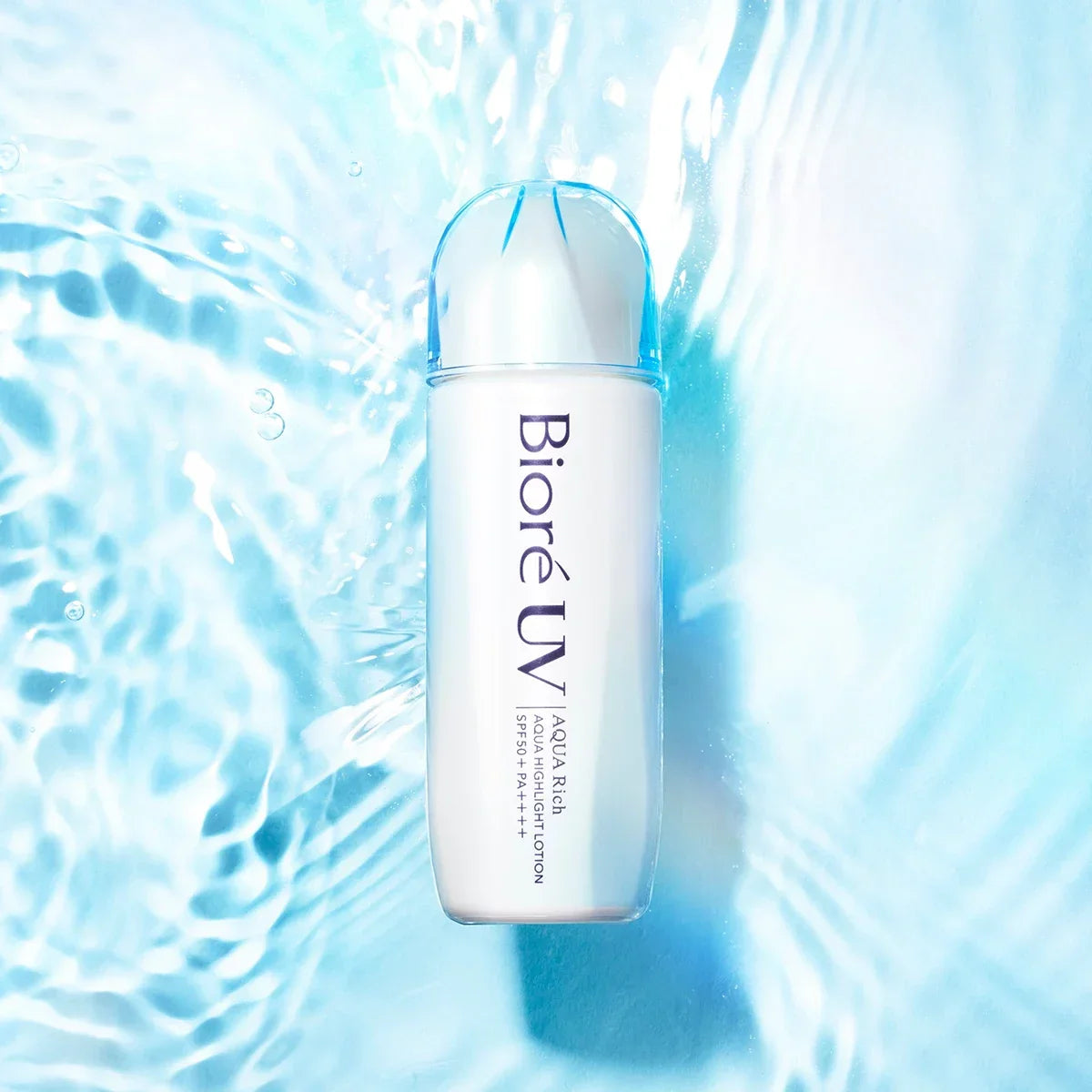 Biore UV Aqua Rich Aqua Highlight Lotion Milky Sunscreen SPF50+ 70ml - YOYO JAPAN