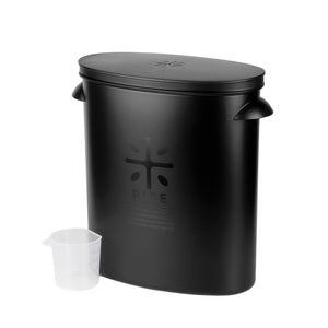 Pearl Metal Kinzoku Rice Bin 5Kg Japan Limited All Black Az-5042 - YOYO JAPAN