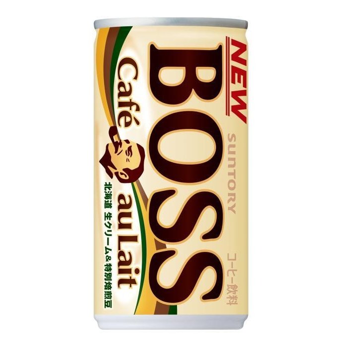 Boss Café Au Lait Coffee With Milk Canned Coffee 185g (Box of 30 Cans) - YOYO JAPAN