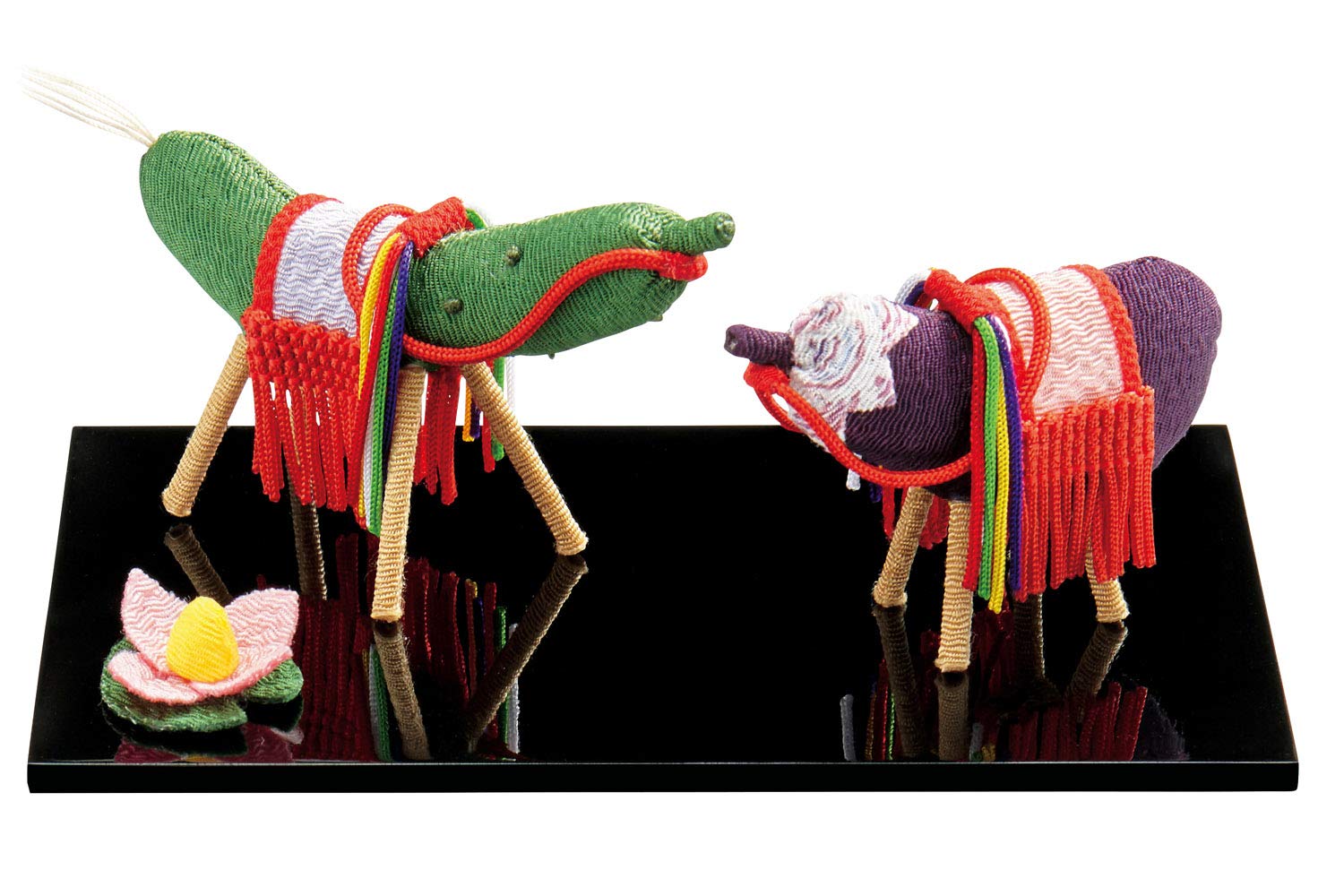 Hasegawa Buddhist Altar Bon Supplies Decor Japan: Crepe Cattle Horse Lotus Gifts Stylish Modern Mini Compact - YOYO JAPAN