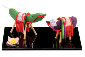 Hasegawa Buddhist Altar Bon Supplies Decor Japan: Crepe Cattle Horse Lotus Gifts Stylish Modern Mini Compact - YOYO JAPAN