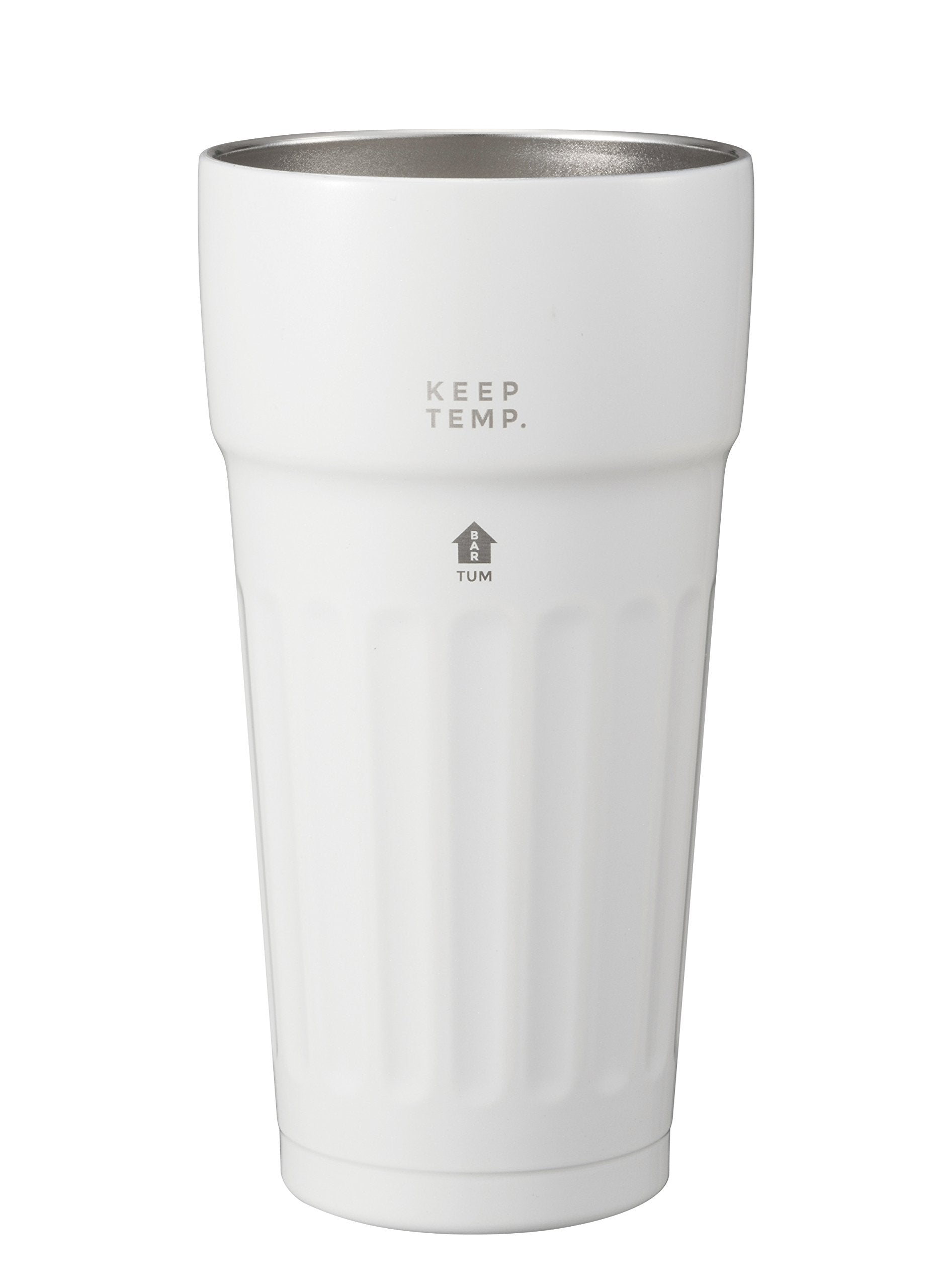 Cb Japan White 460Ml Stainless Steel Beer Glass Vacuum Insulated Tumbler - Japanese Design - YOYO JAPAN