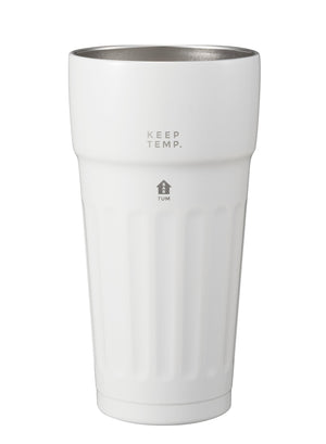 Cb Japan White 460Ml Stainless Steel Beer Glass Vacuum Insulated Tumbler - Japanese Design - YOYO JAPAN