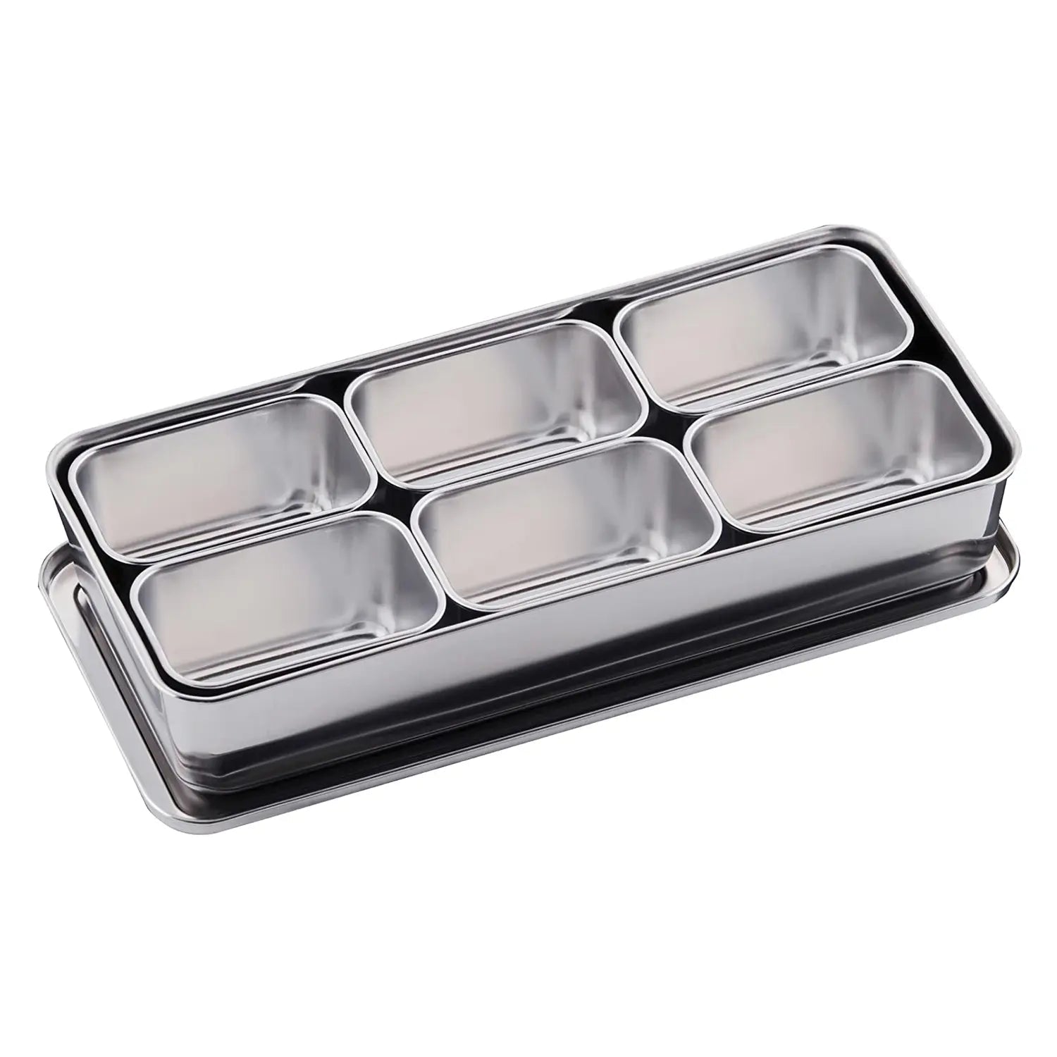 Clover Stainless Steel Yakumi Seasoning Container 6 Compartments - YOYO JAPAN