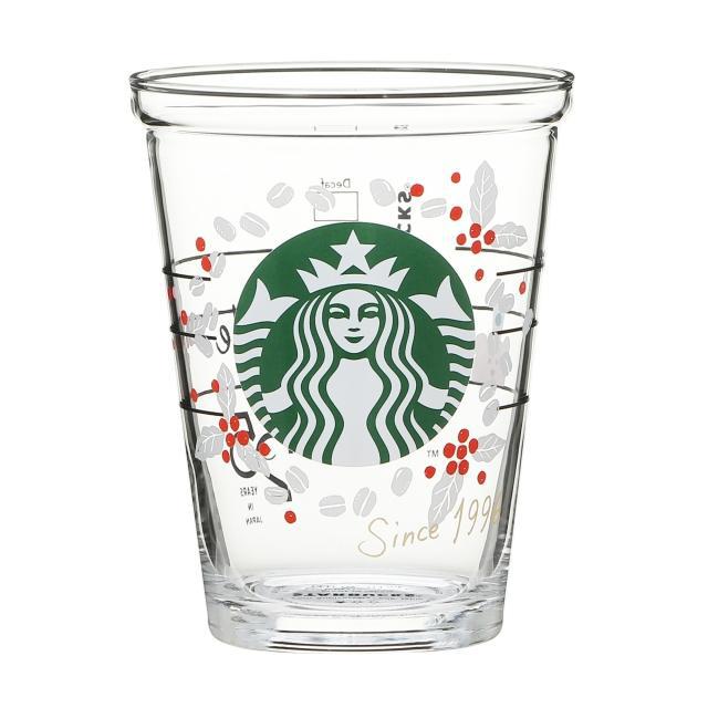 Collectable Cold Cup Glass Coffee Cherry 414ml - Starbucks Japan 25th Anniversary - YOYO JAPAN