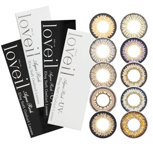 Loveil Color Contacts Lavert One Day 10Pcs Pwr -03.00 Violet Glare Japan - YOYO JAPAN