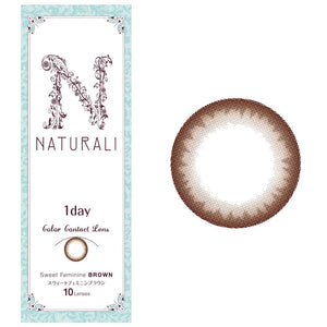 Naturali Color Contacts Japan One Day Sweet Feminine Brown 10 Pieces Dia 14.2 Pwr-2.75 - YOYO JAPAN