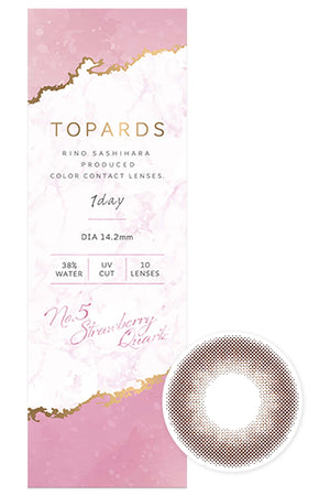 Topaz Japan Color Contacts Topards Sashihara Sassy One Day 10 Pieces Strawberry Quartz -6.00 Degree - YOYO JAPAN