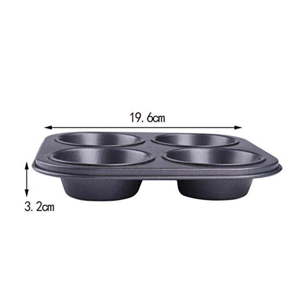 Cz-Ing Japan 4-Cavity Non-Stick Carbon Steel Muffin Pan Muffin Pancake Baking Mold Tray Pot Kitchen - YOYO JAPAN