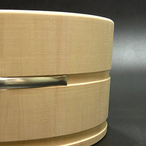 Daiwa Industry Hinoki Wooden Bucket 24X10Cm Japan - Mildew Resistant Water Repellent Stainless Steel Hoop - YOYO JAPAN