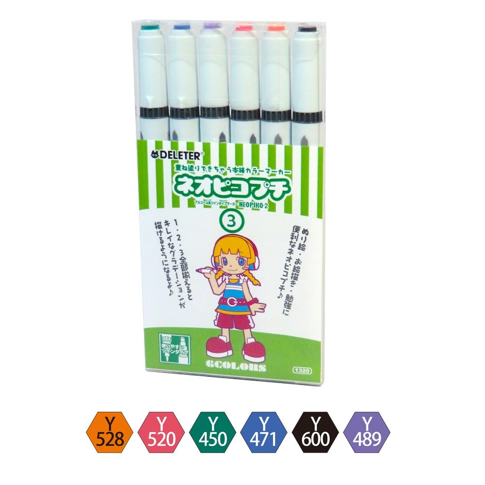 Deleter Alcohol Marker Set Neo Pico 2 and Neo Pico Petit 3 - YOYO JAPAN