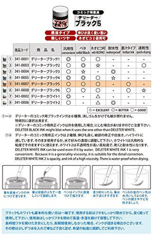 Deleter Ink 30Ml Black 341-0007 High-Quality Drawing Ink - YOYO JAPAN