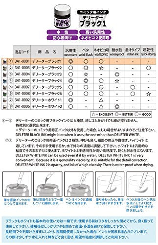 Deleter Ink Black-1 341-0001 | Premium Quality Drawing Ink - YOYO JAPAN